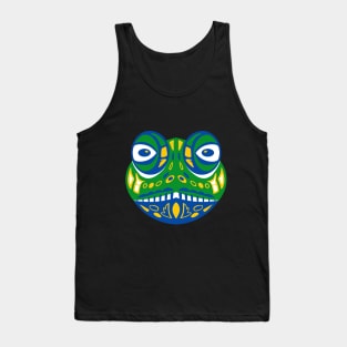 lizard iguana colourful funny head Tank Top